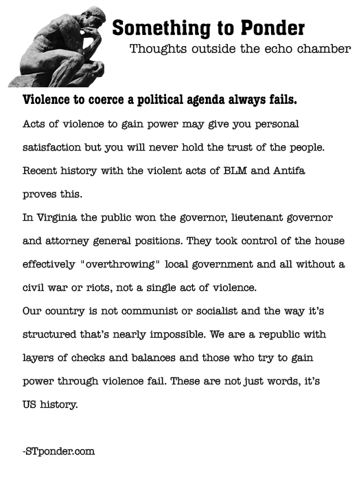 Violence to coerce a political agenda always fails.