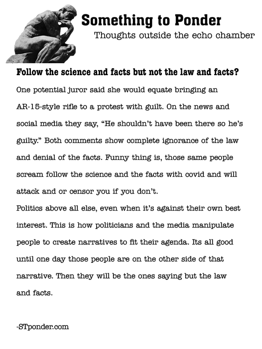 Follow the science and facts but not the law and facts?